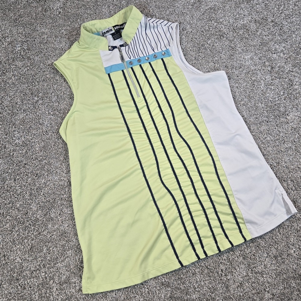 Jamie Sadock 1/4 Zip Womens Size Small Golf Pickleball Sleeveless Active Multi